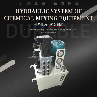 Hydraulic system of chemical mixing equipment 